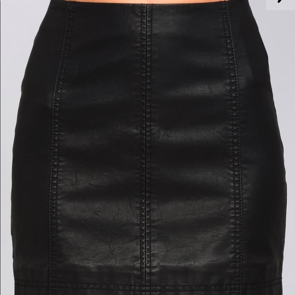 Vegan leather free people skirt - Picture 2 of 7